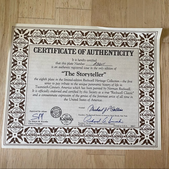 Knowles Norman Rockwell The Storyteller collector plate - Picture 9 of 9